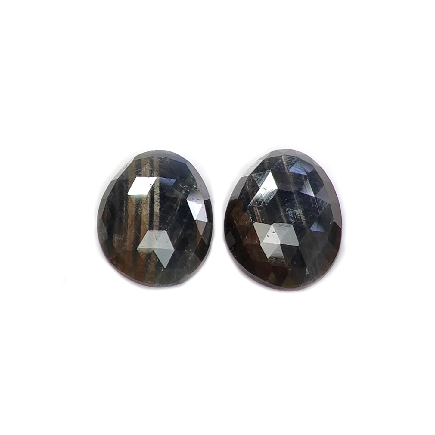 chocolate sapphire rose cut gemstone