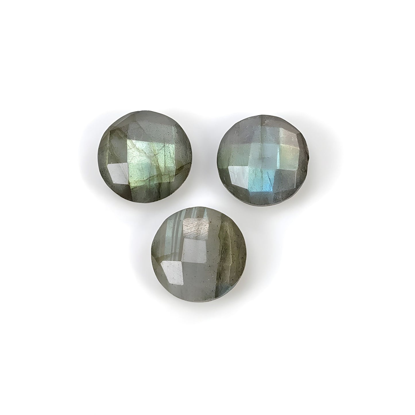 labradorite checker cut gemstone