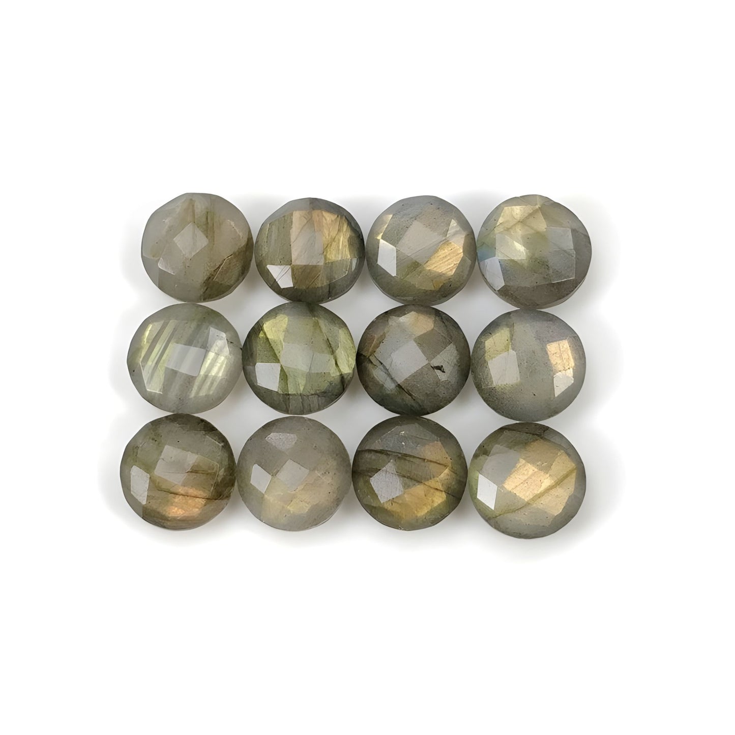 labradorite checker cut gemstone
