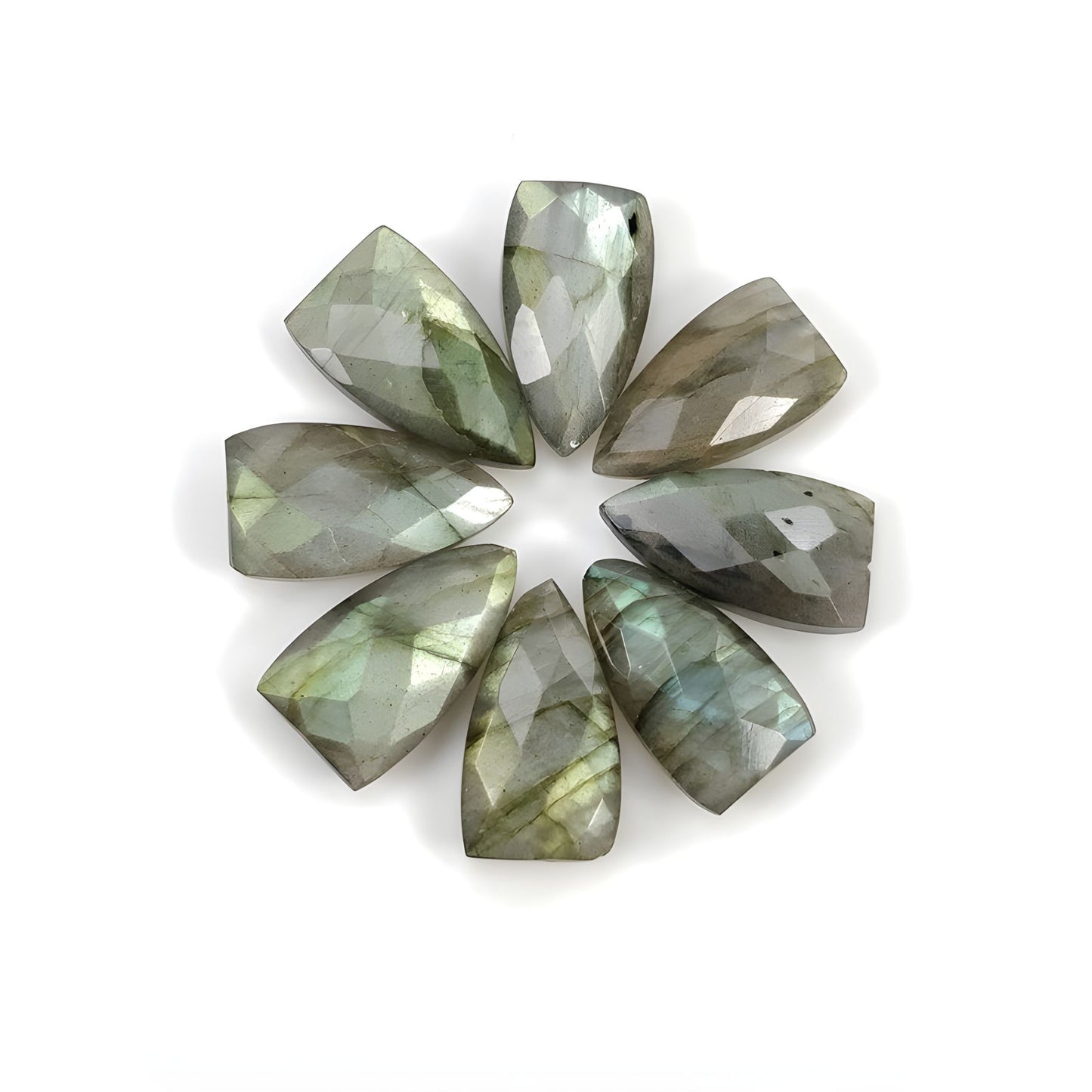 labradorite checker cut gemstone