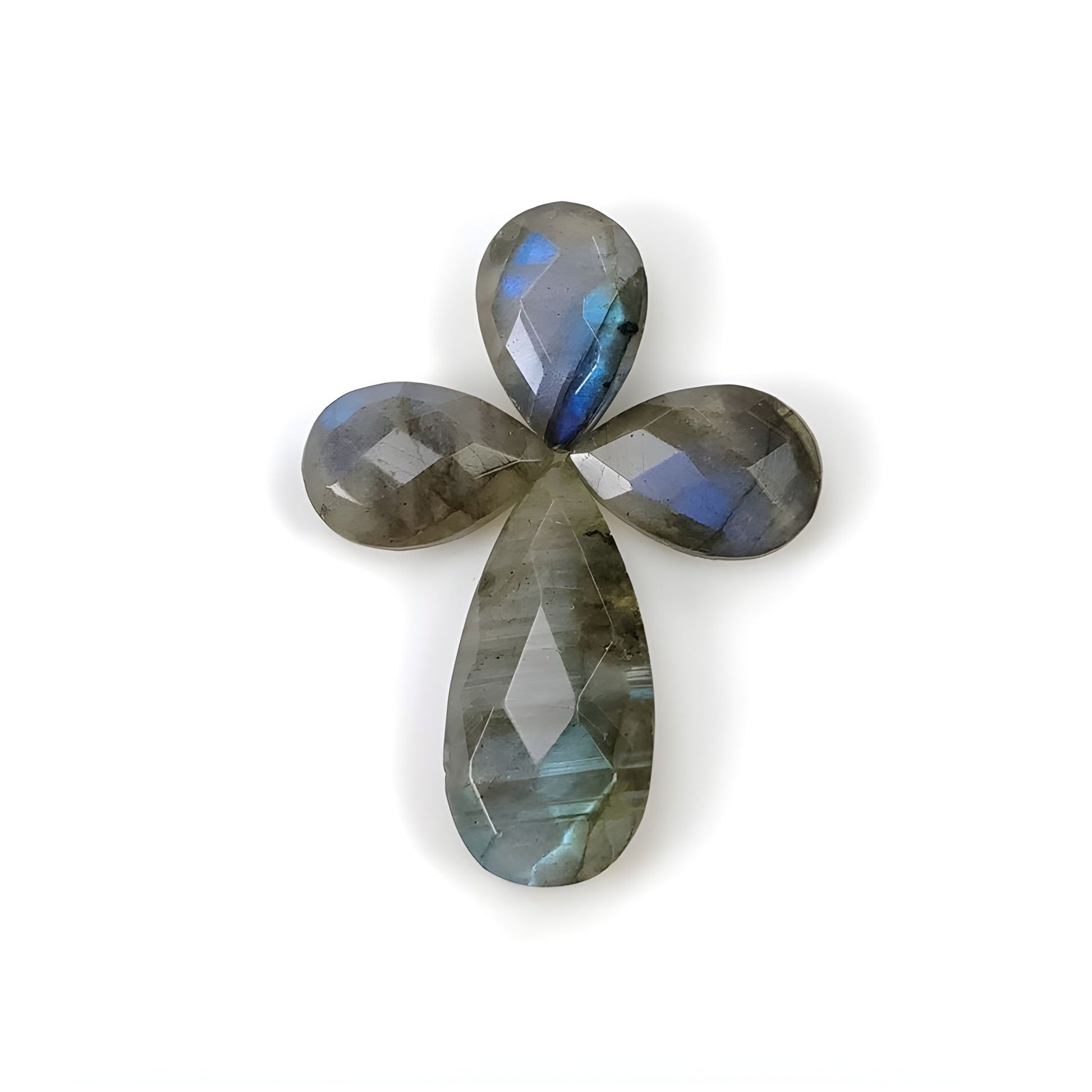 labradorite checker cut gemstone