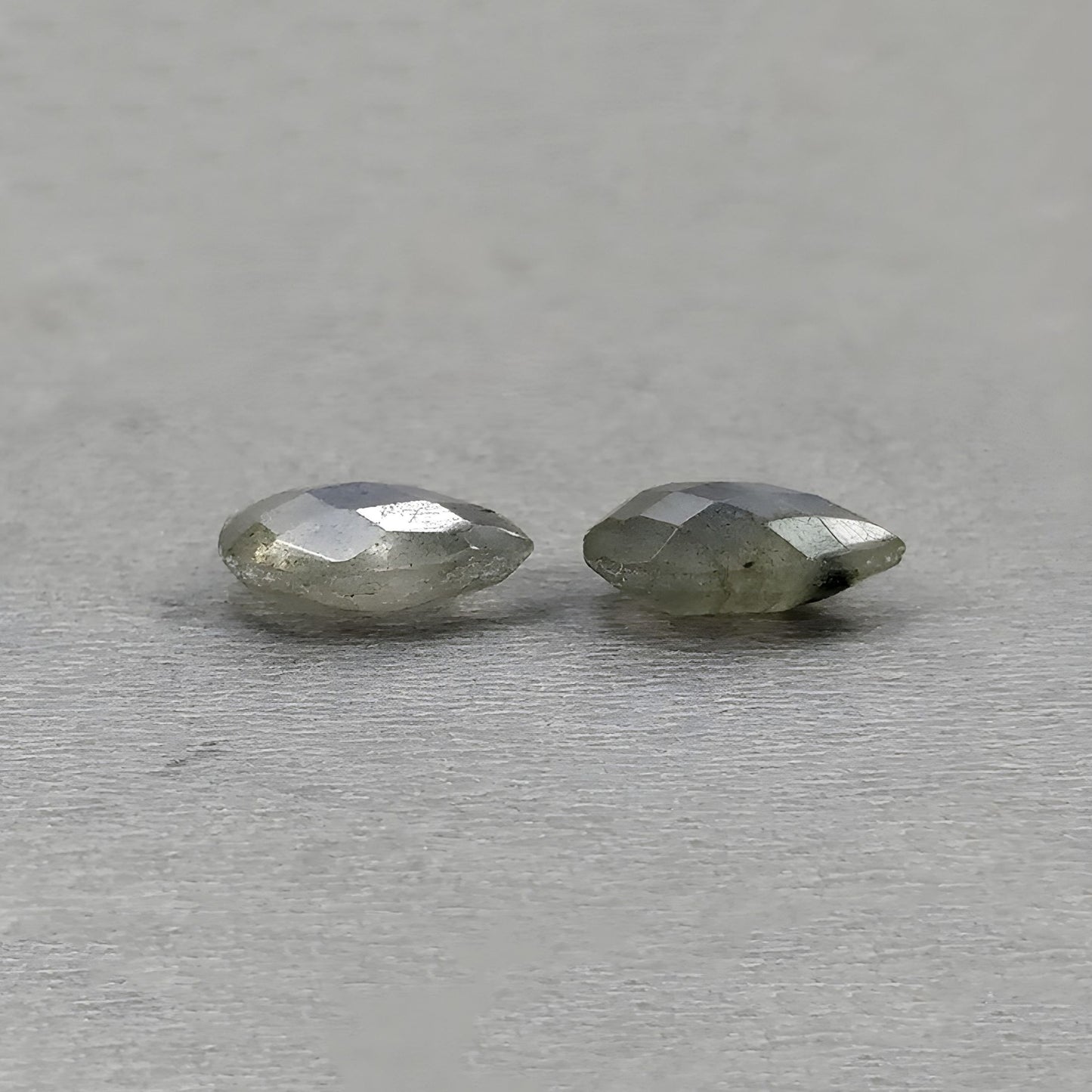 6.00cts Labradorite Gemstone Natural Untreated Checker Cut Pear Shape Pair