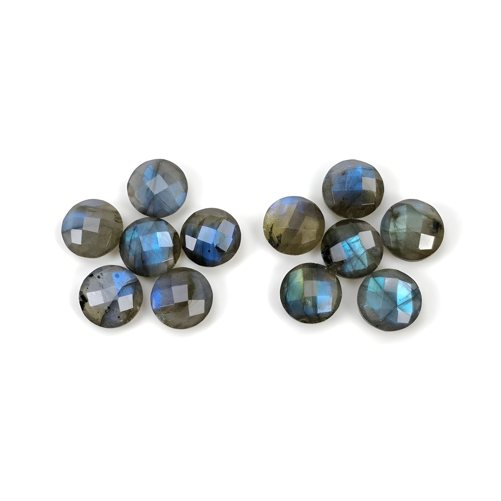 labradorite checker cut gemstone