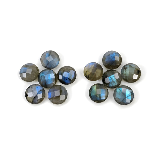 labradorite checker cut gemstone