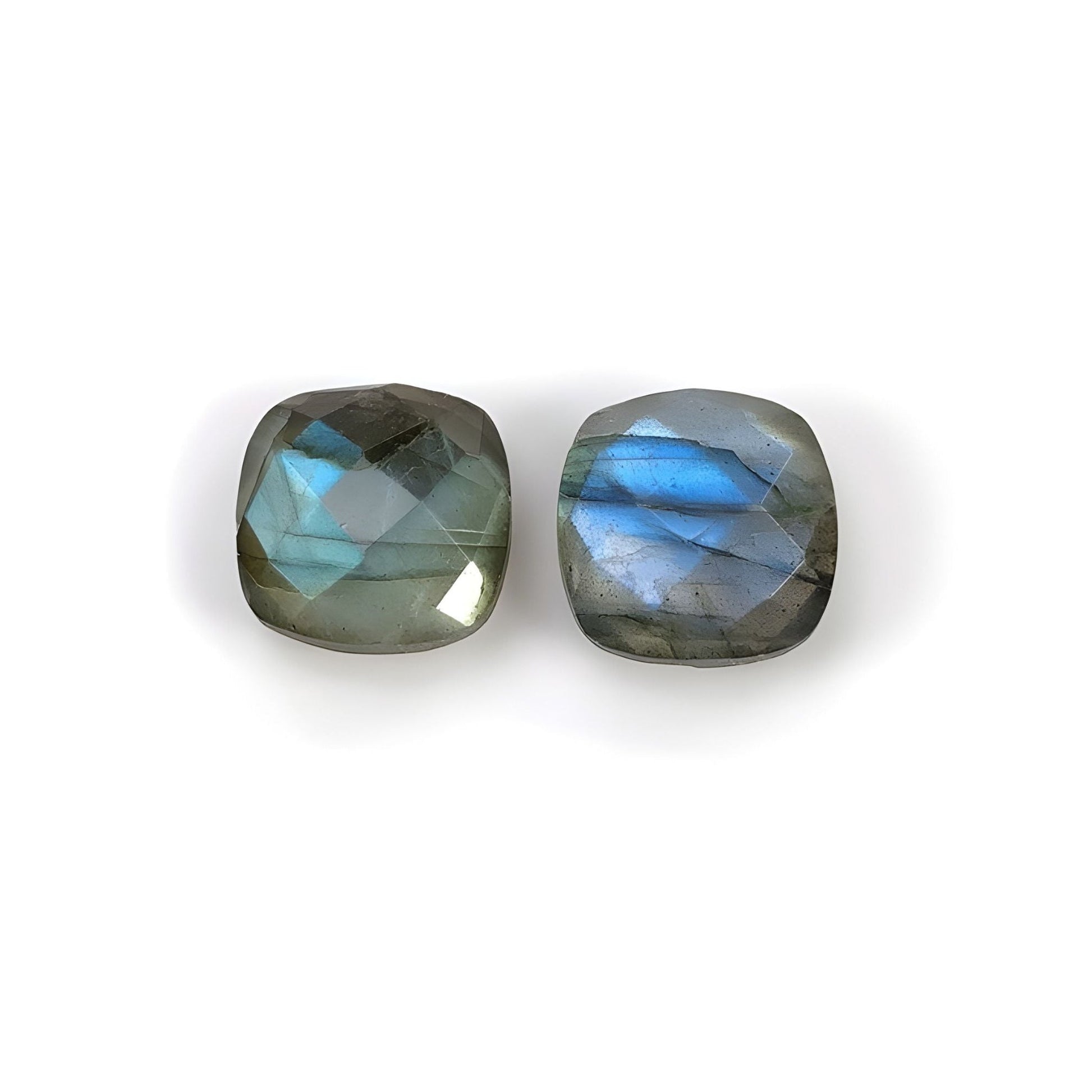 labradorite checker cut gemstone