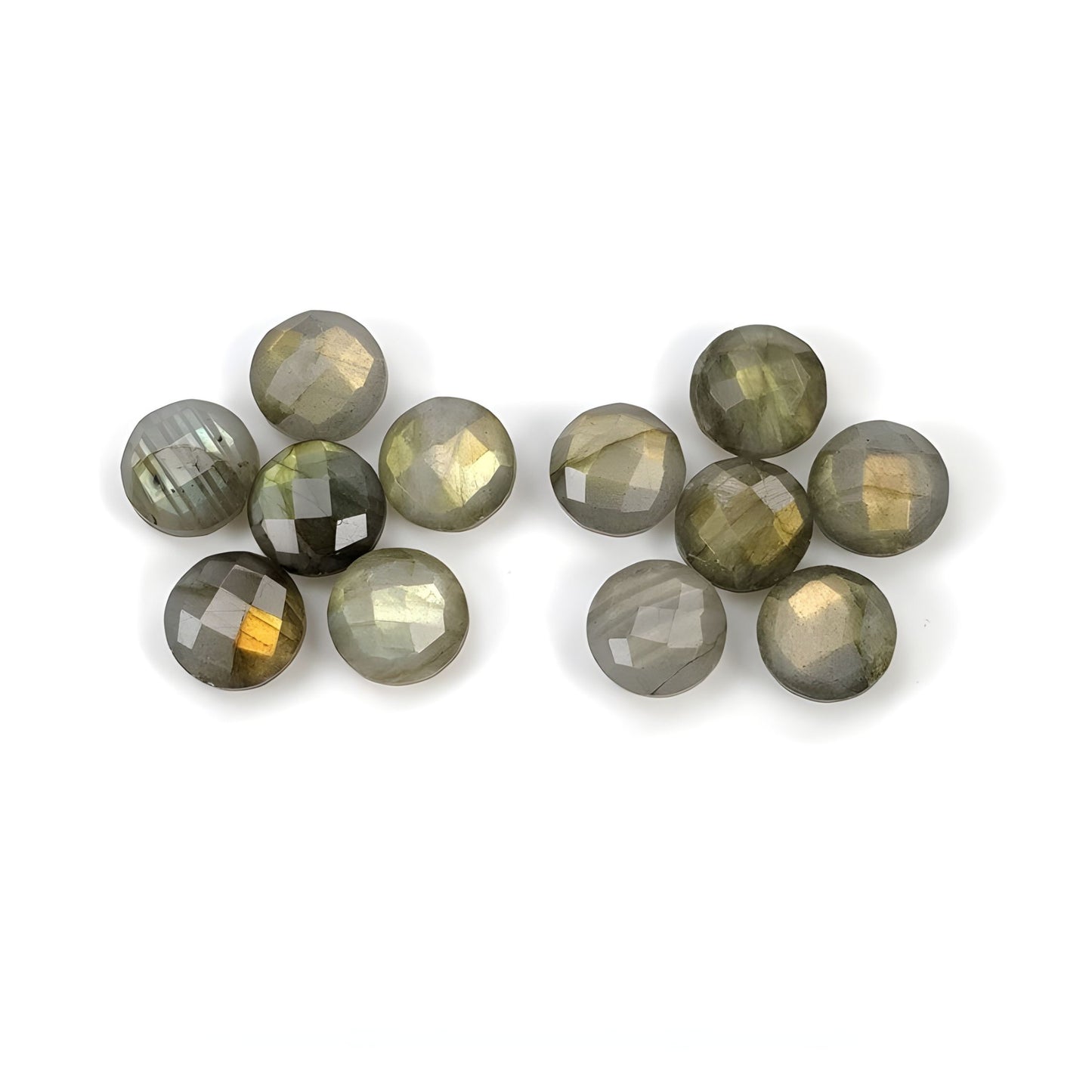 labradorite checker cut gemstone