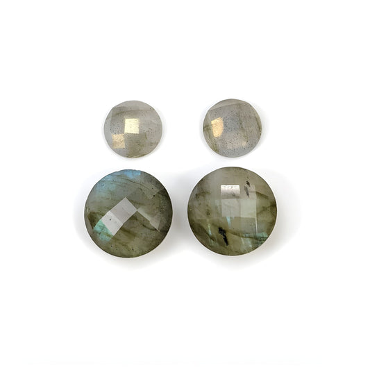 labradorite checker cut gemstone