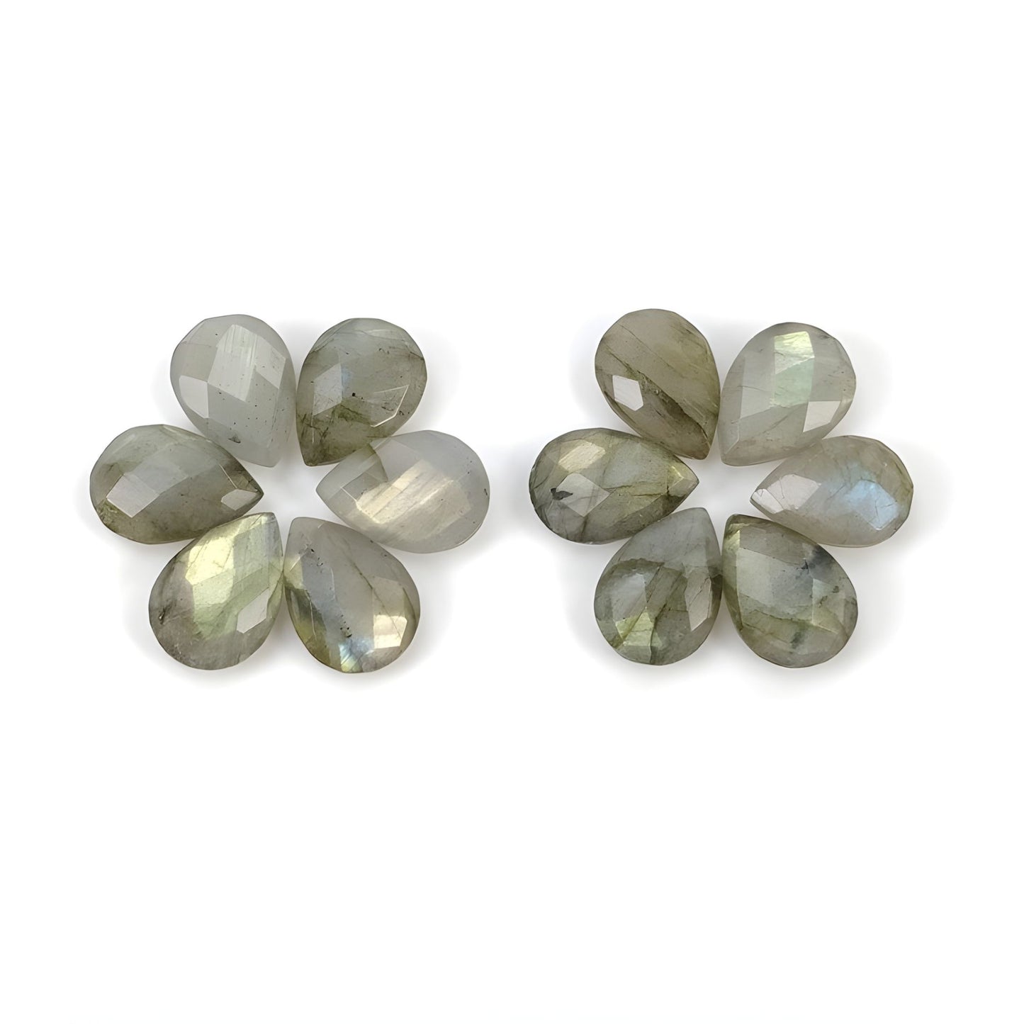 labradorite checker cut gemstone