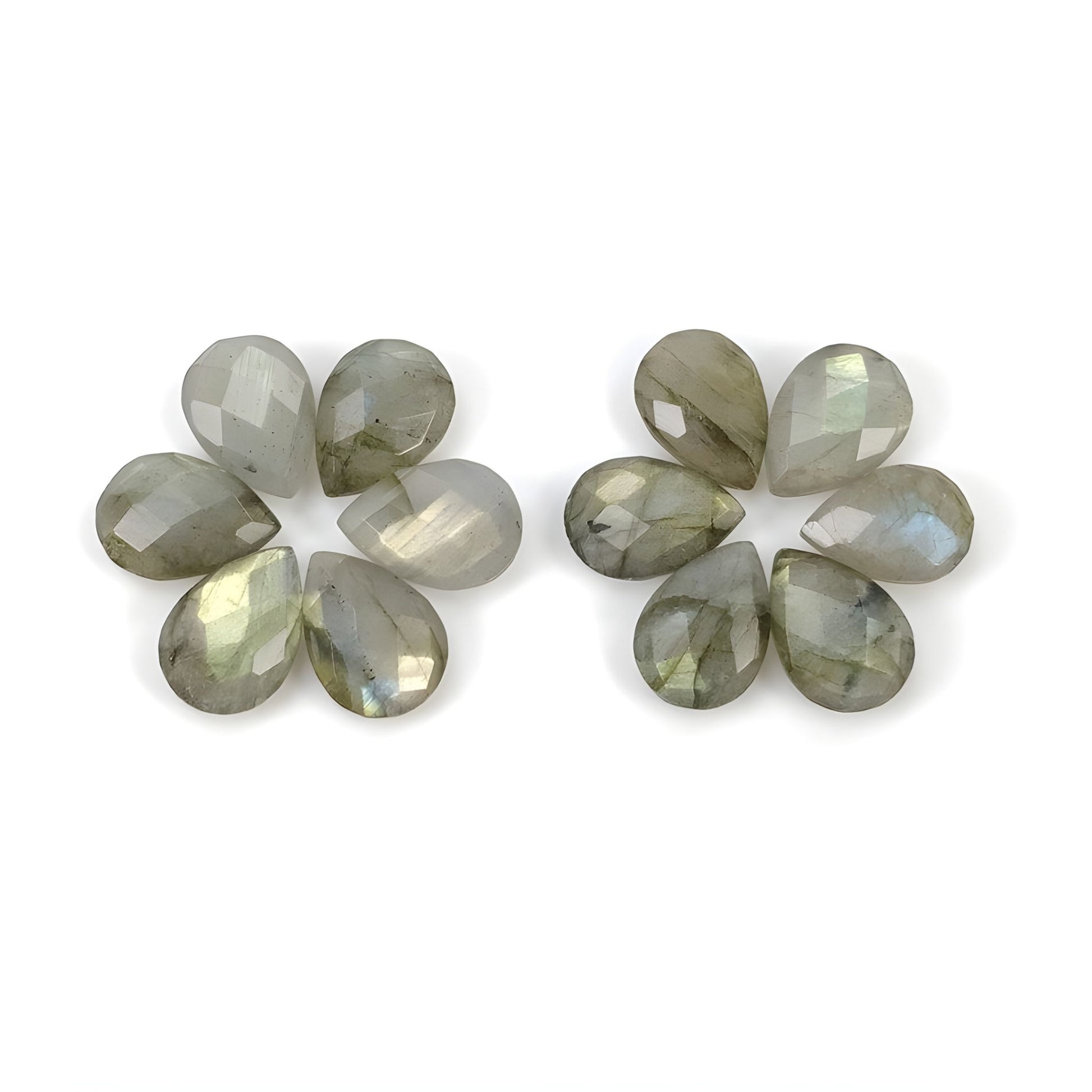 labradorite checker cut gemstone