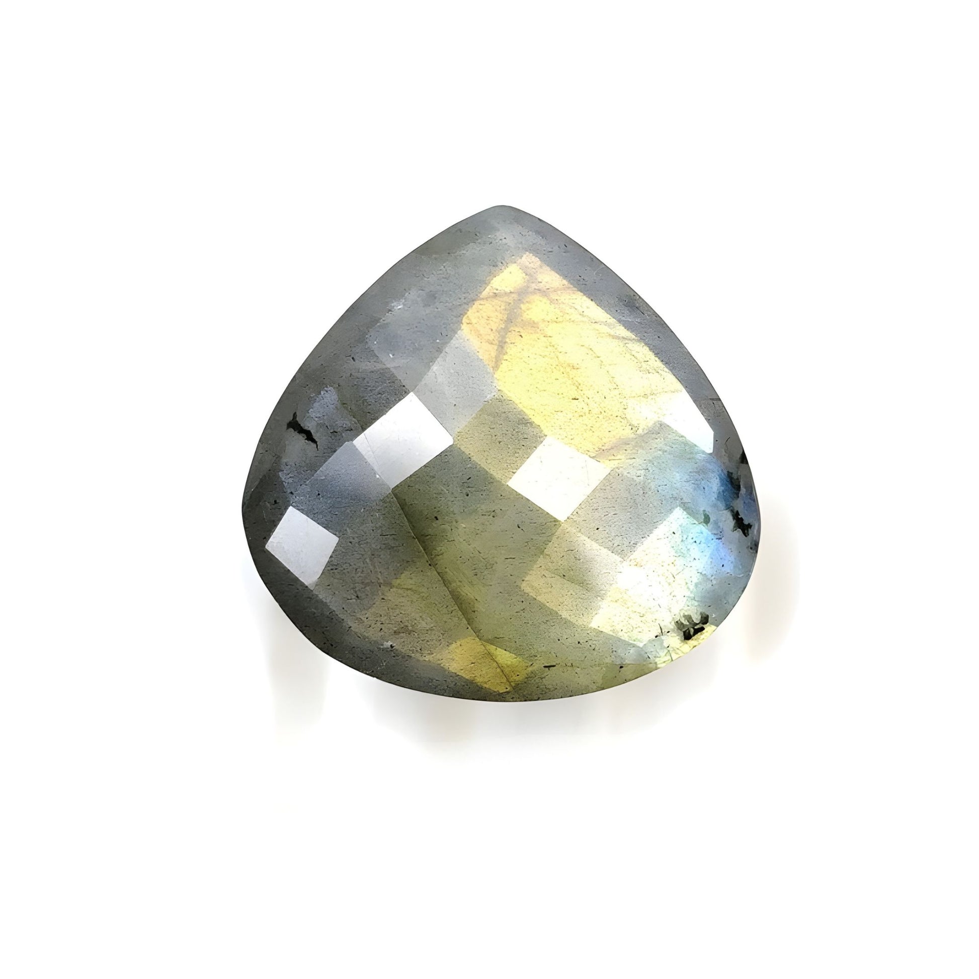 labradorite checker cut gemstone