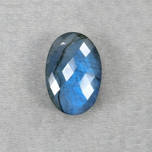 labradorite checker cut gemstone