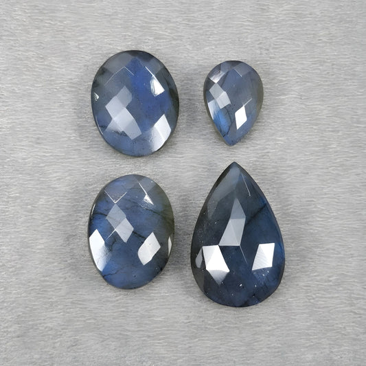 labradorite checker cut gemstone