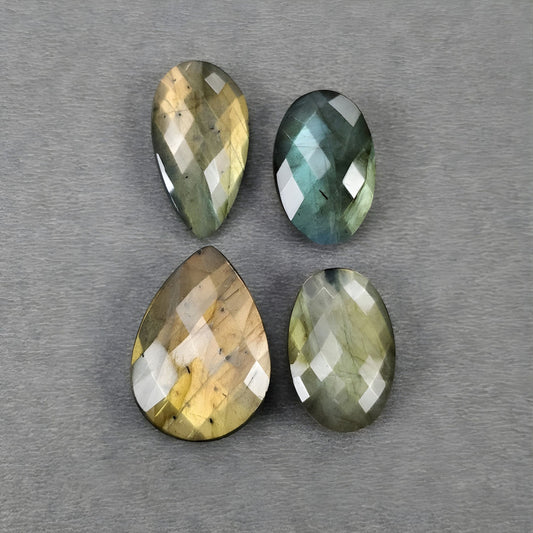 labradorite checker cut gemstone