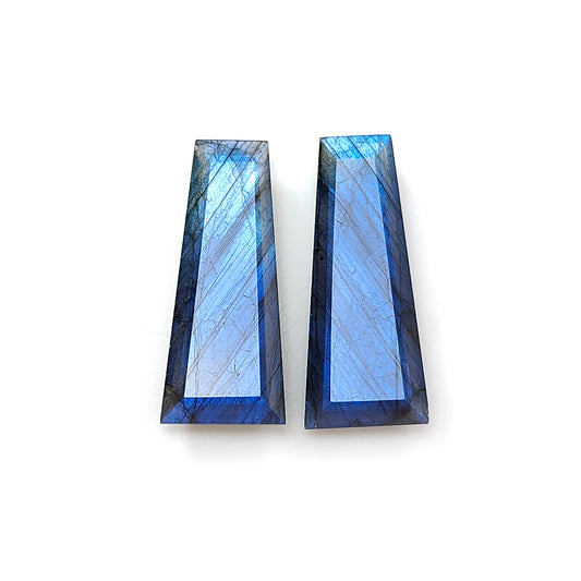 Blue Labradorite baguette Cut Faceted