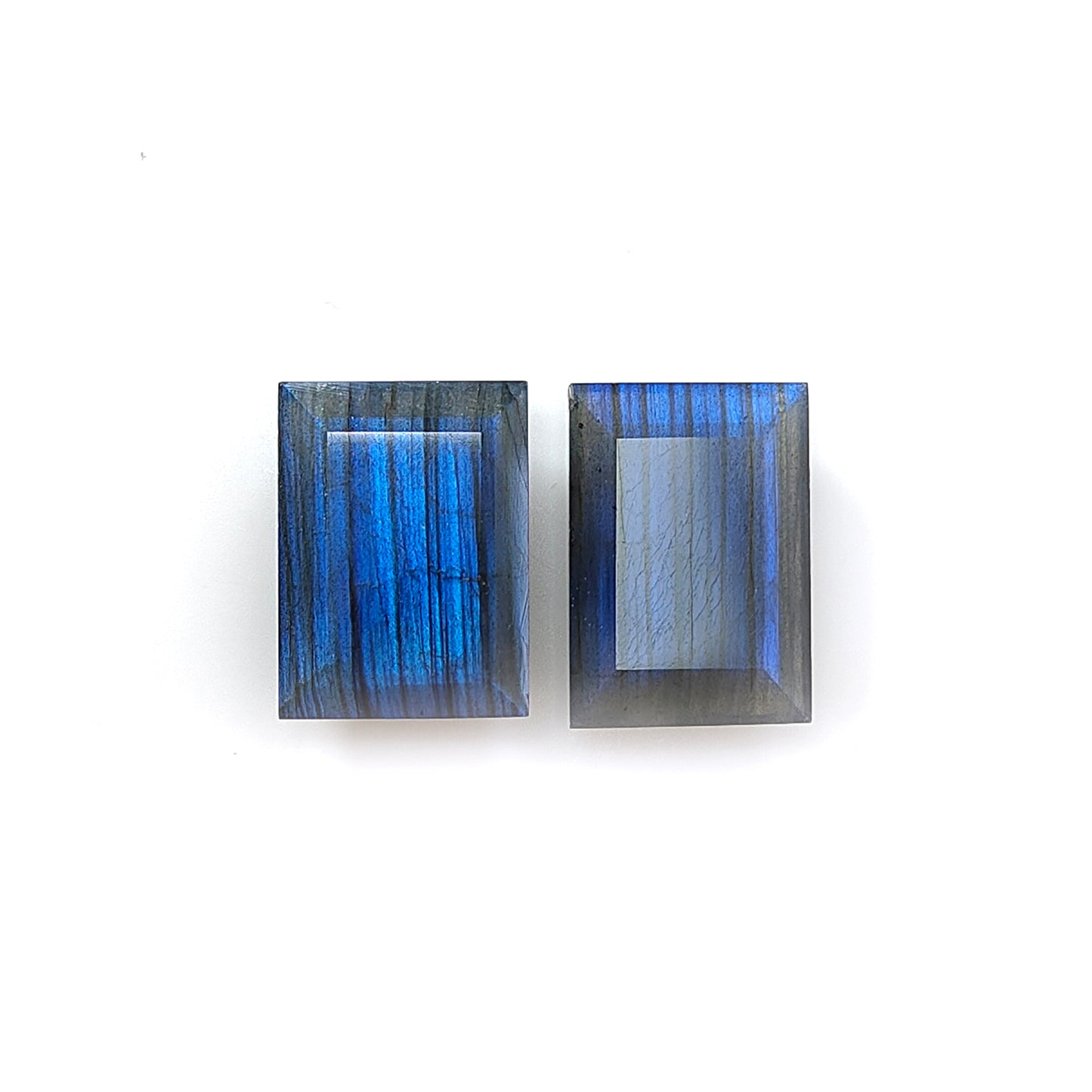 Blue Labradorite Baguette faceted Cut