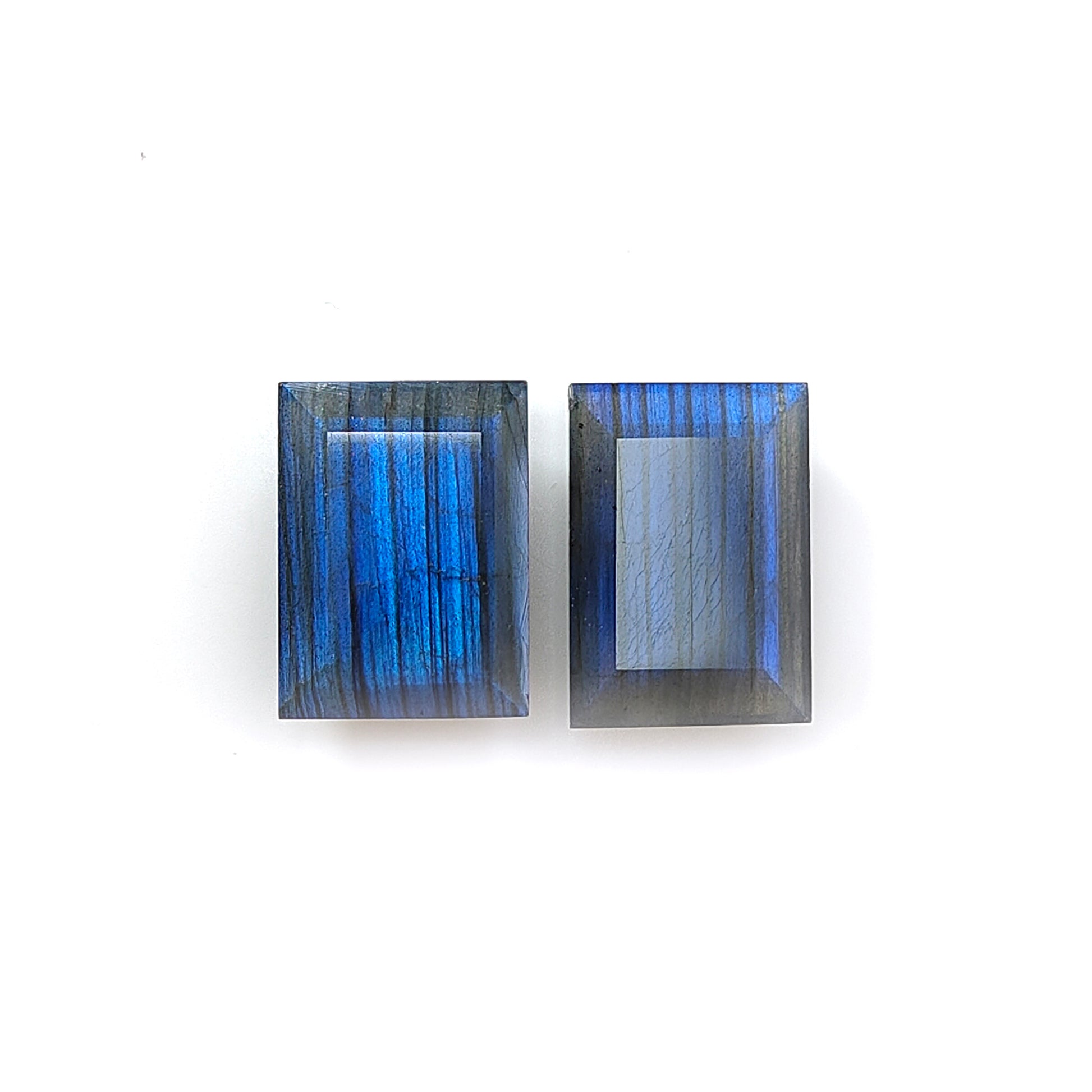 Blue Labradorite Baguette faceted Cut