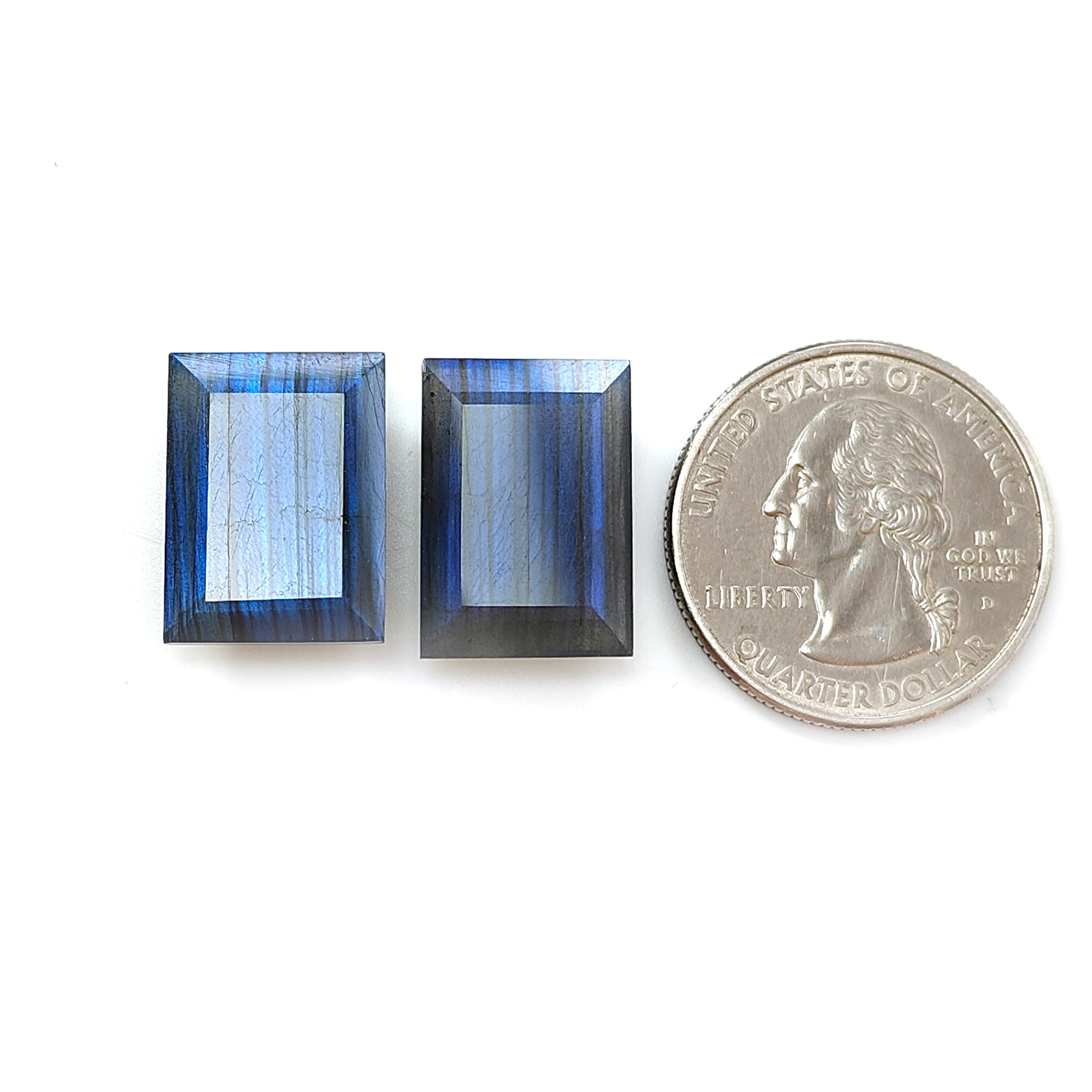 ラブラドライト バゲット ファセットカット