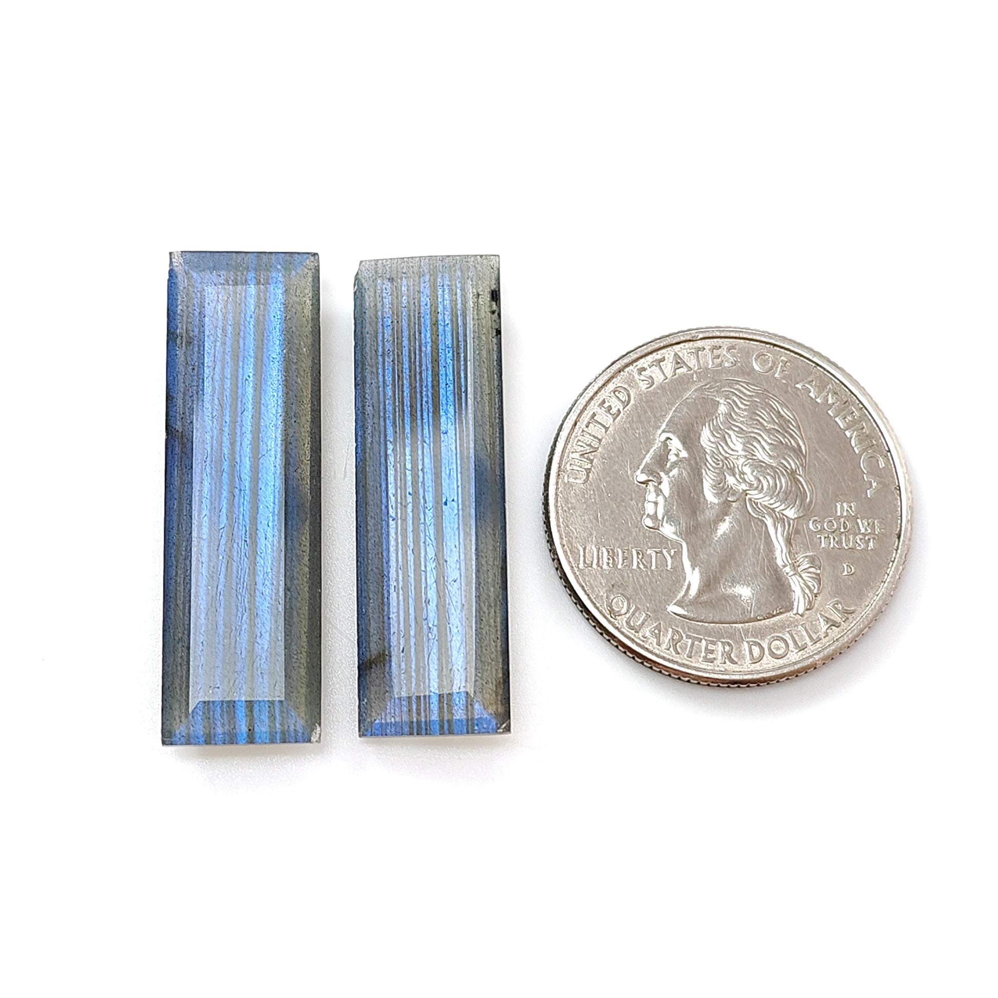 ラブラドライト バゲット ファセットカット