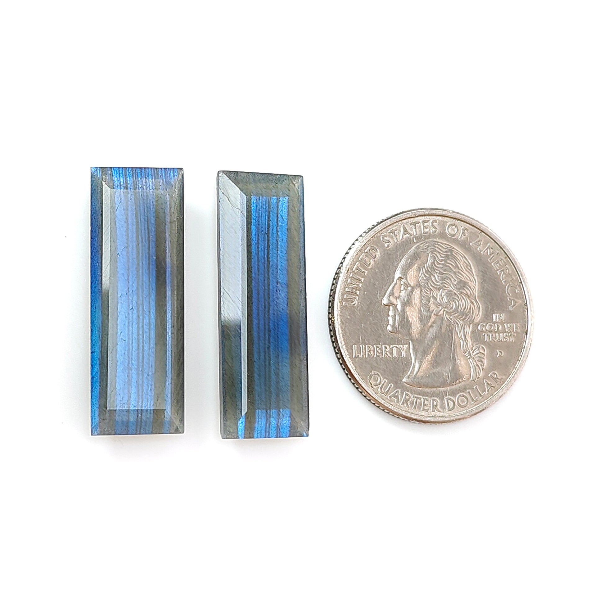 ラブラドライト バゲット ファセットカット