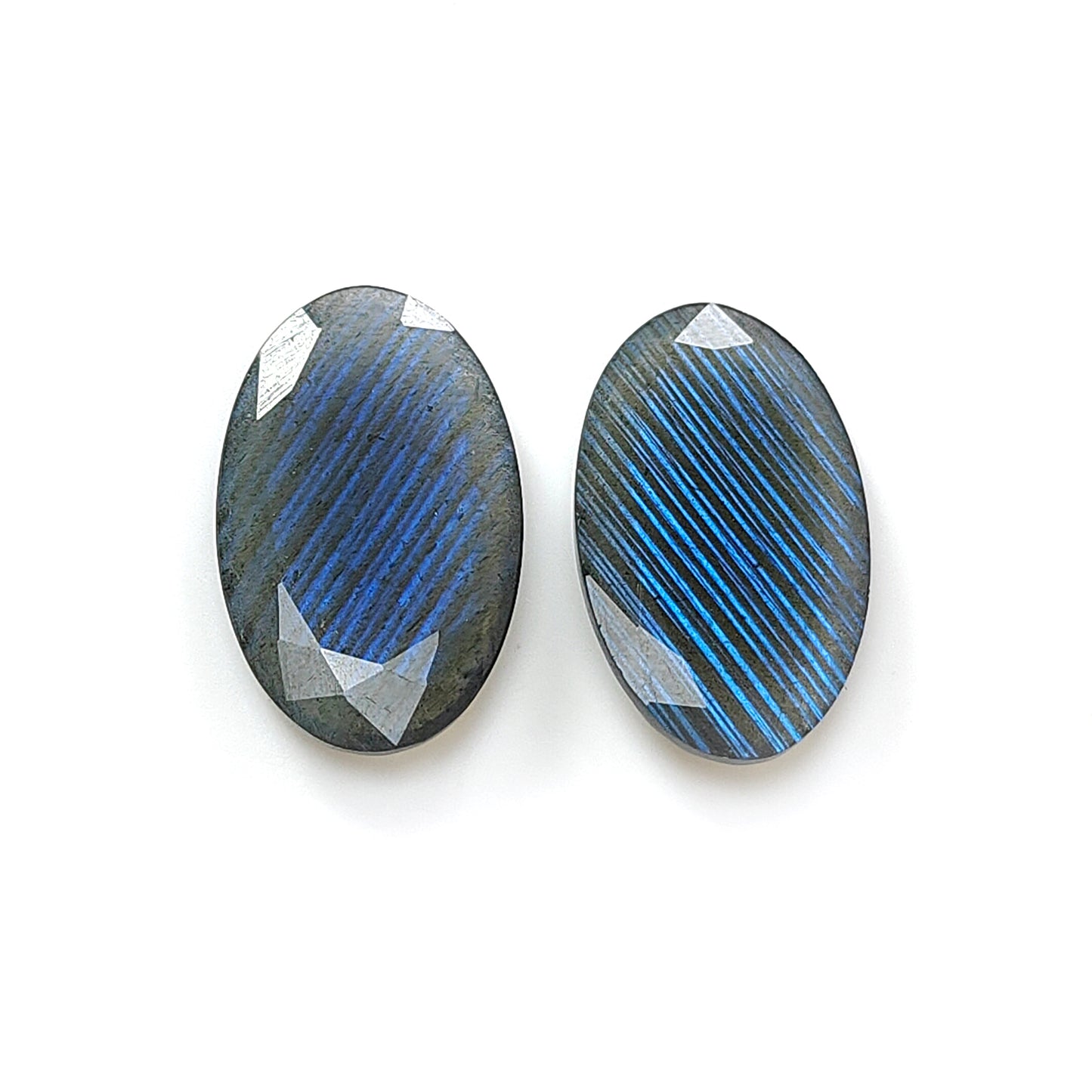 Blue Labradorite Oval Faceted Cut