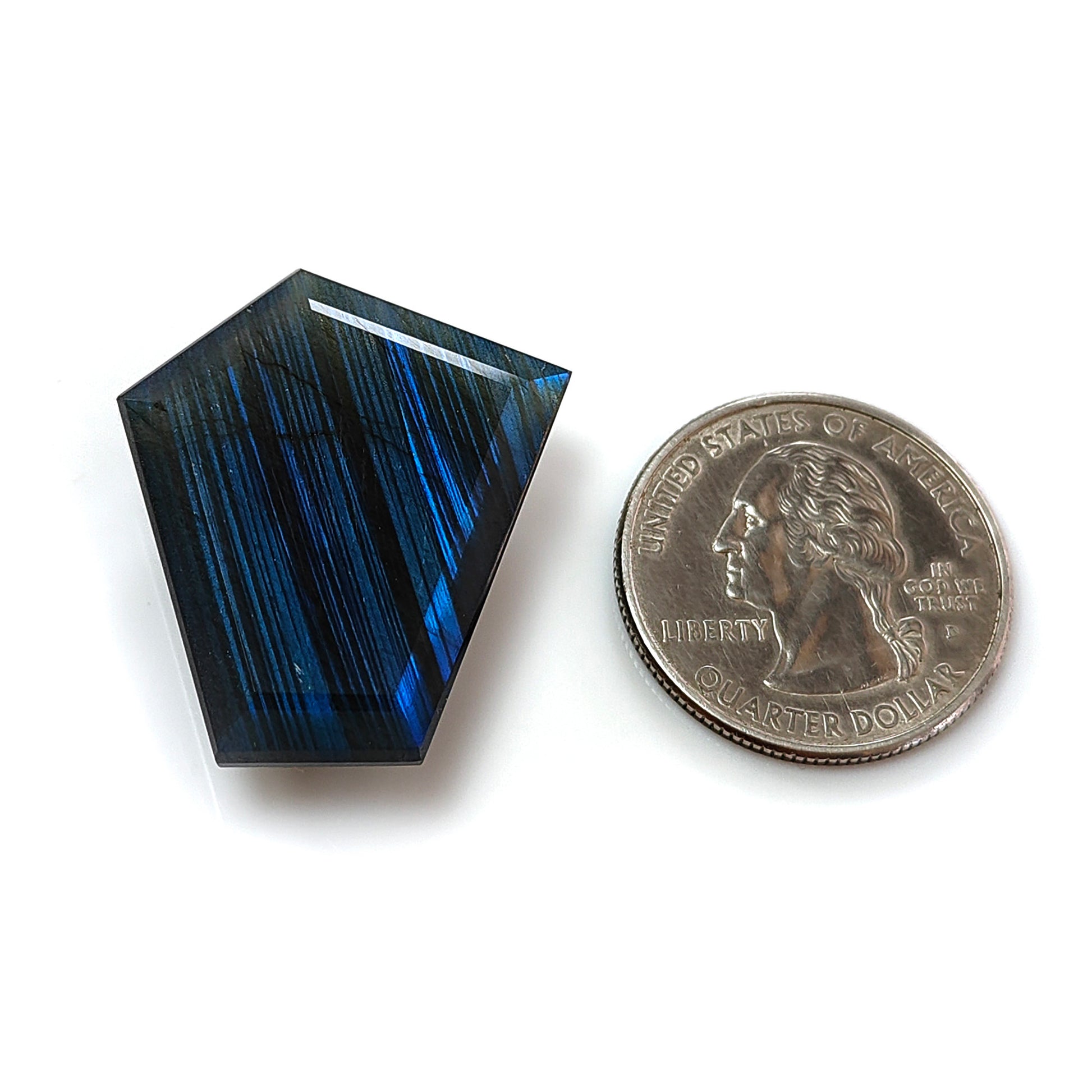 ラブラドライト フラッシュ ファンシー ファセットカット