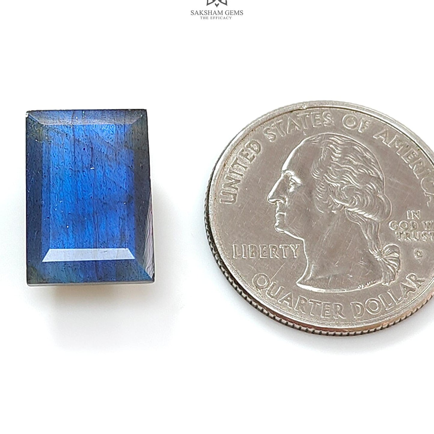 Rainbow Flashing Labradorite Fancy Cut: 11.90cts Natural Untreated Unheated Blue Labradorite Baguette Shape 1pc For Jewelry 17*11mm