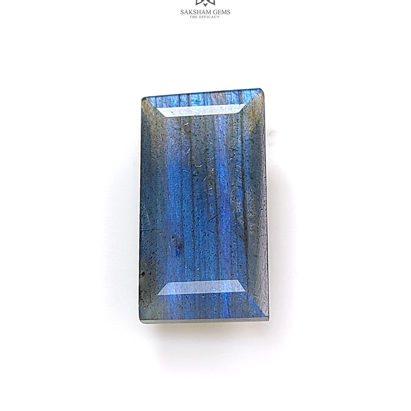 Rainbow Flashing Labradorite Fancy Cut: 13.70cts Natural Untreated Unheated Blue Labradorite Baguette Shape 1pc For Jewelry 22*11mm