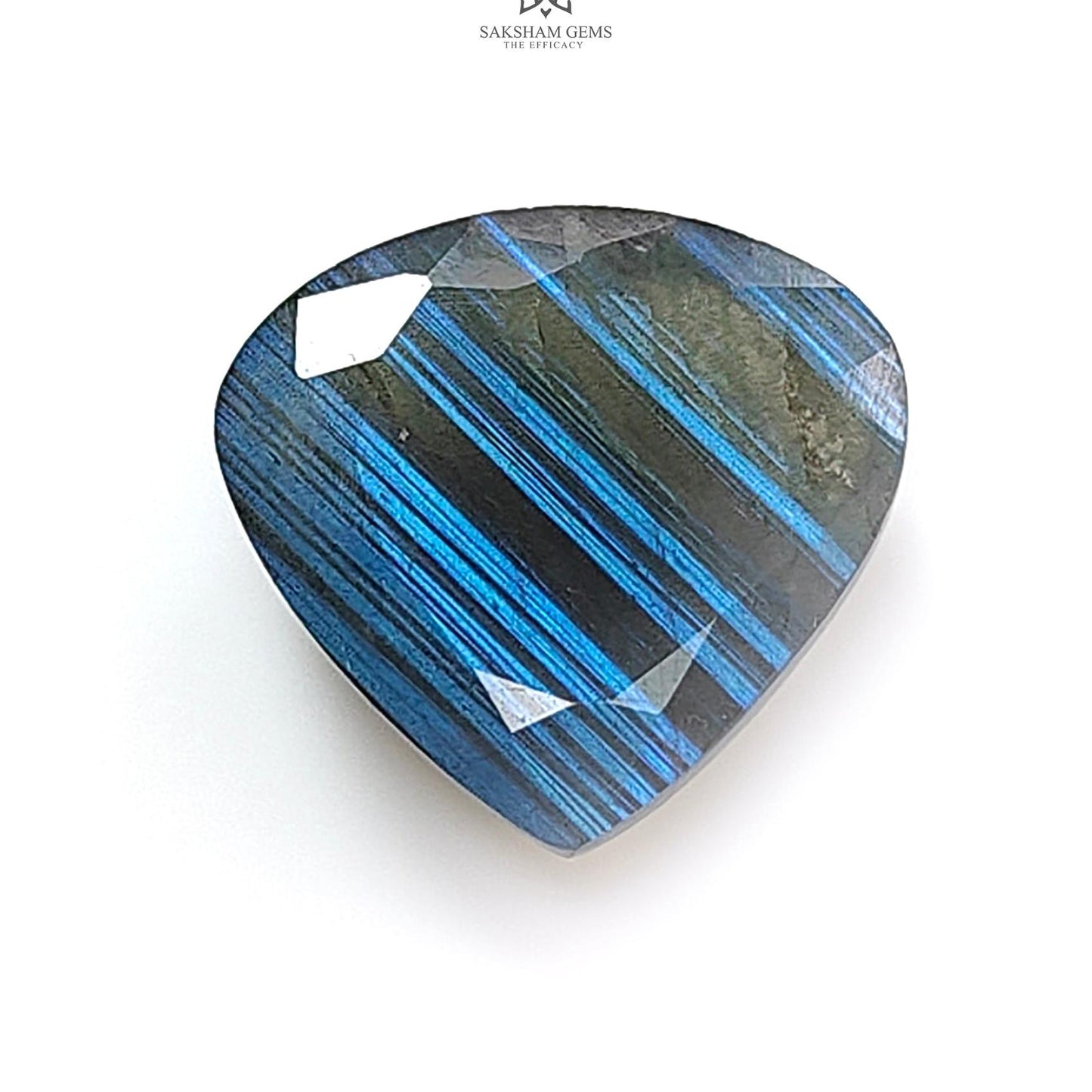 Labradorite Cabochon Fancy Cut : 15.00cts Natural Untreated Unheated Blue Labradorite Heart Shape 1pc For Jewelry 18*19mm