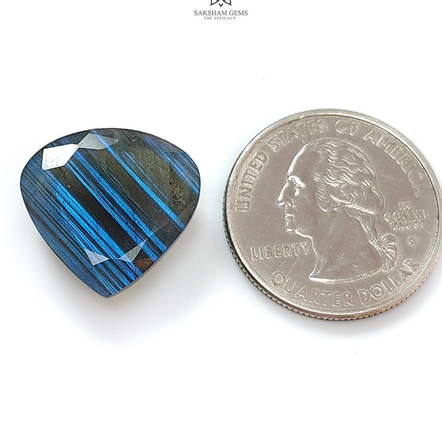 Labradorite Cabochon Fancy Cut : 15.00cts Natural Untreated Unheated Blue Labradorite Heart Shape 1pc For Jewelry 18*19mm