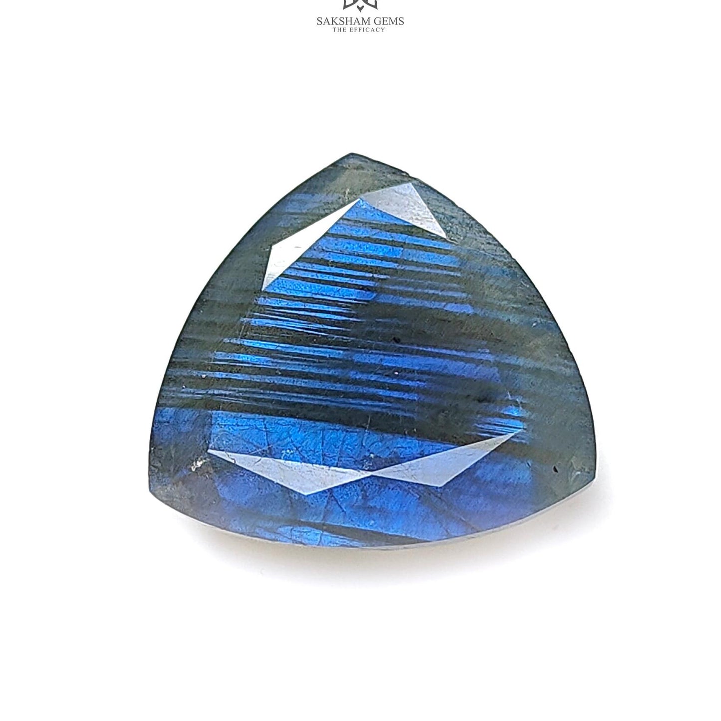 Labradorite Cabochon Fancy Cut : 27.00cts Natural Untreated Unheated Blue Labradorite Triangle Shape 1pc For Jewelry 23mm