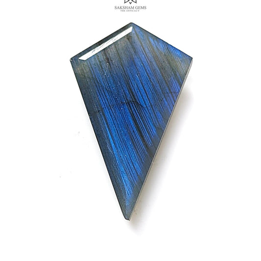 Labradorite Cabochon Fancy Cut : 27.50cts Natural Untreated Unheated Blue Labradorite Pear Shape 1pc For Jewelry36*20mm