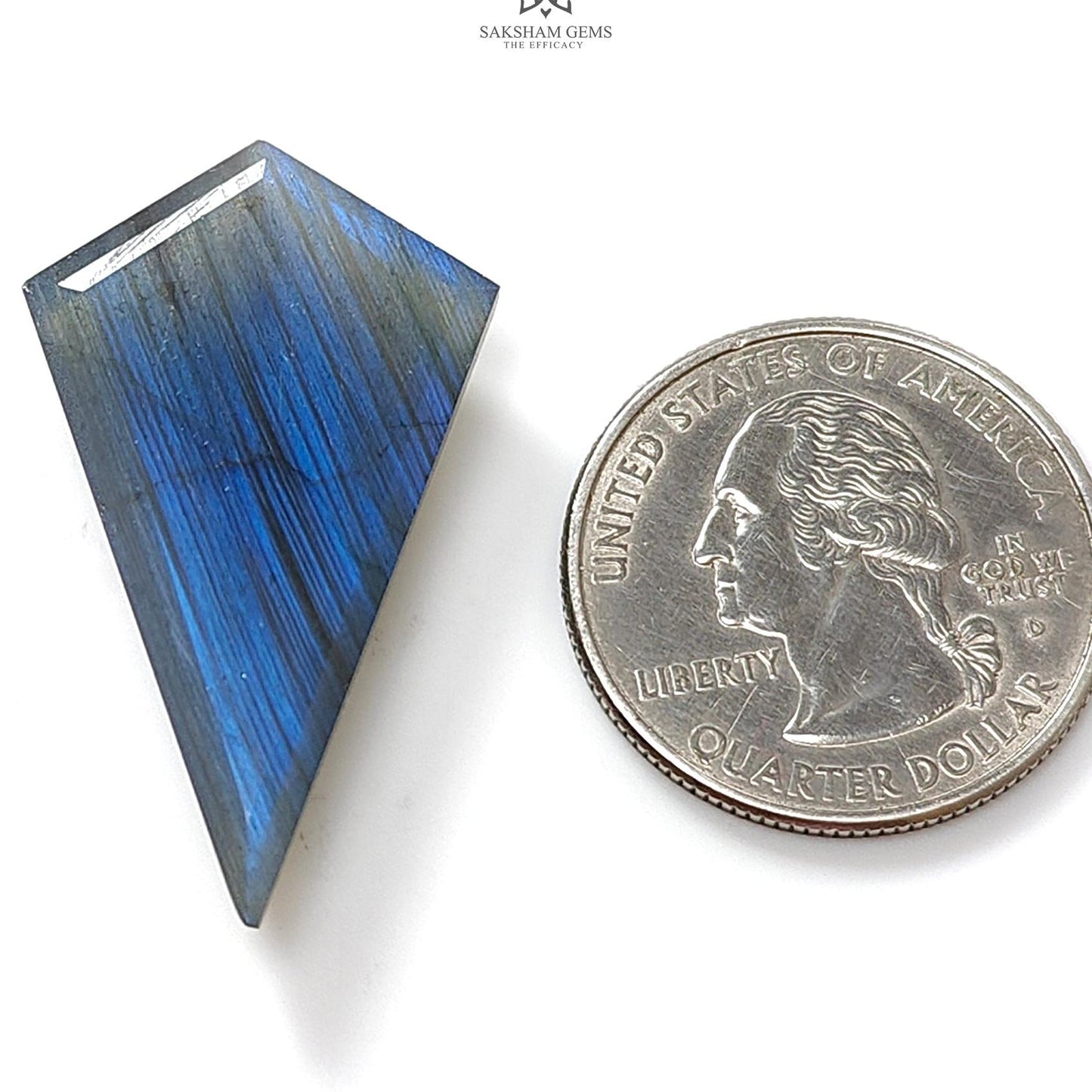 Labradorite Cabochon Fancy Cut : 27.50cts Natural Untreated Unheated Blue Labradorite Pear Shape 1pc For Jewelry36*20mm