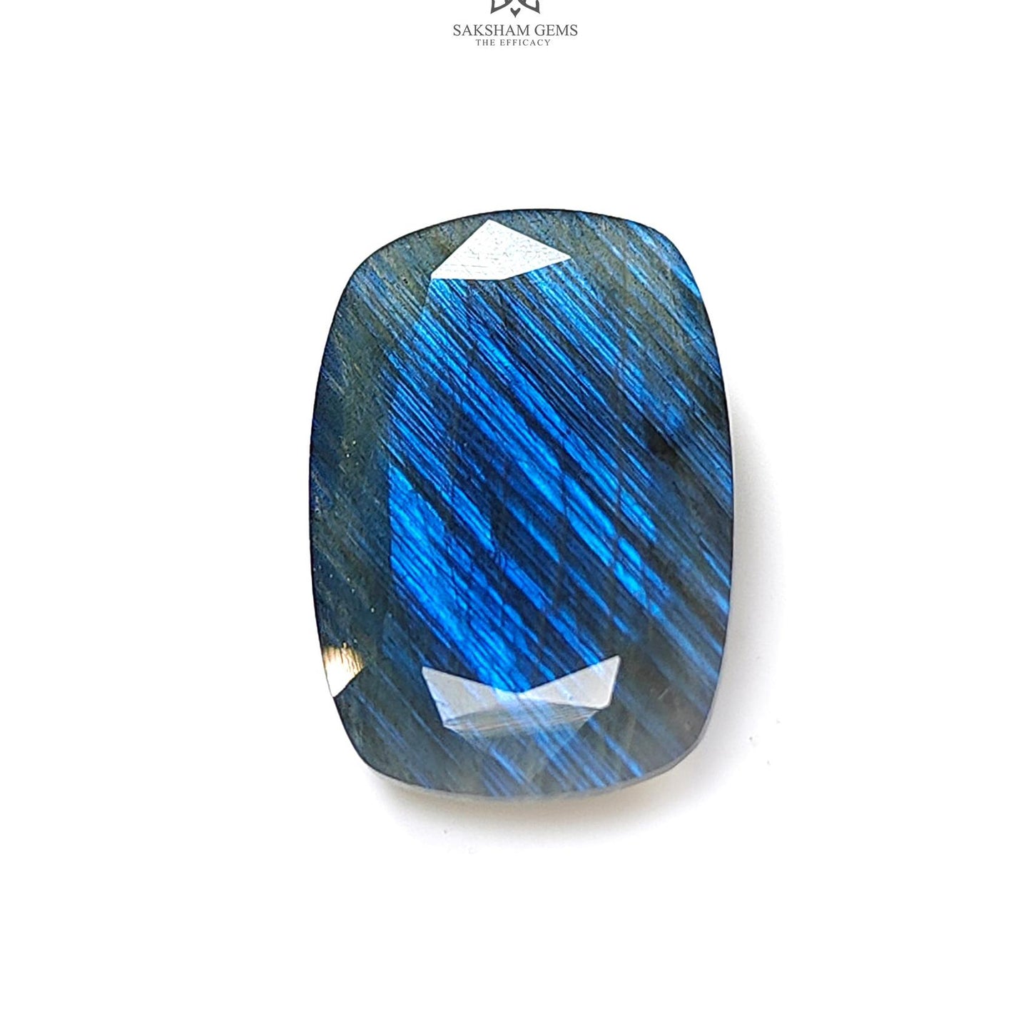 Labradorite Cabochon Fancy Cut : 26.00cts Natural Untreated Unheated Blue Labradorite Cushion Shape 1pc For Jewelry 26*18mm