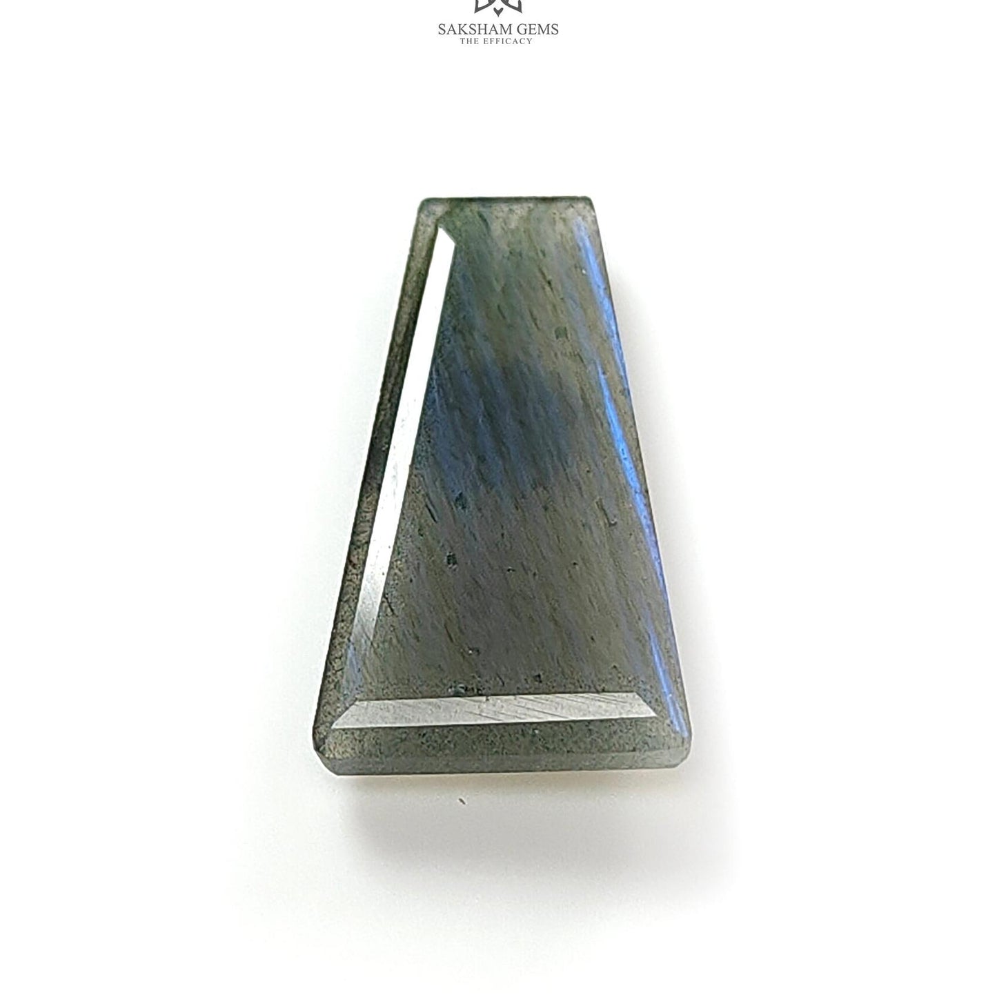 Rainbow Flashing Labradorite Fancy Cut: 7.20cts Natural Untreated Unheated Blue Labradorite Trapezium Shape 1pc For Jewelry 21*12mm