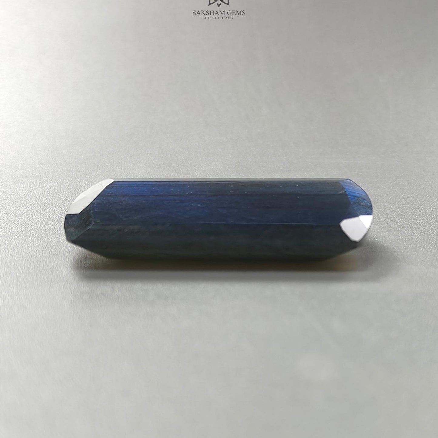 Labradorite Cabochon Fancy Cut: 78.20cts Natural Untreated Unheated Blue Labradorite Baguette Shape 1pc For Jewelry 46*24mm