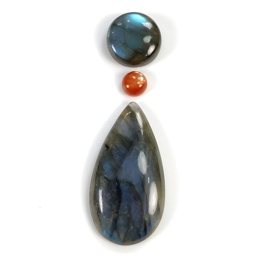 labradorite, sunstone cabochon gemstone