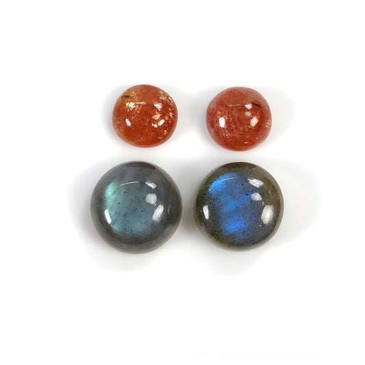 labradorite, sunstone cabochon gemstone