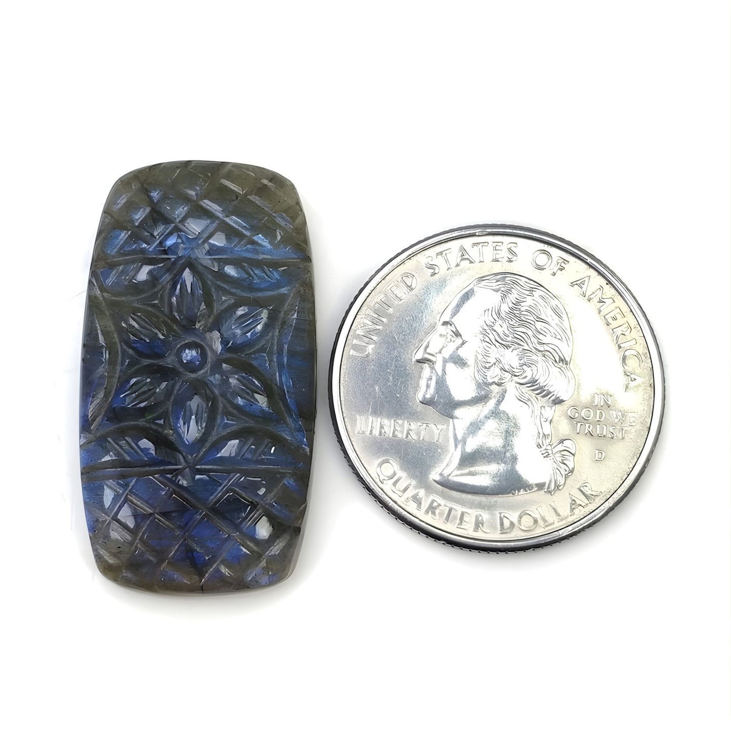 ラブラドライト彫刻宝石