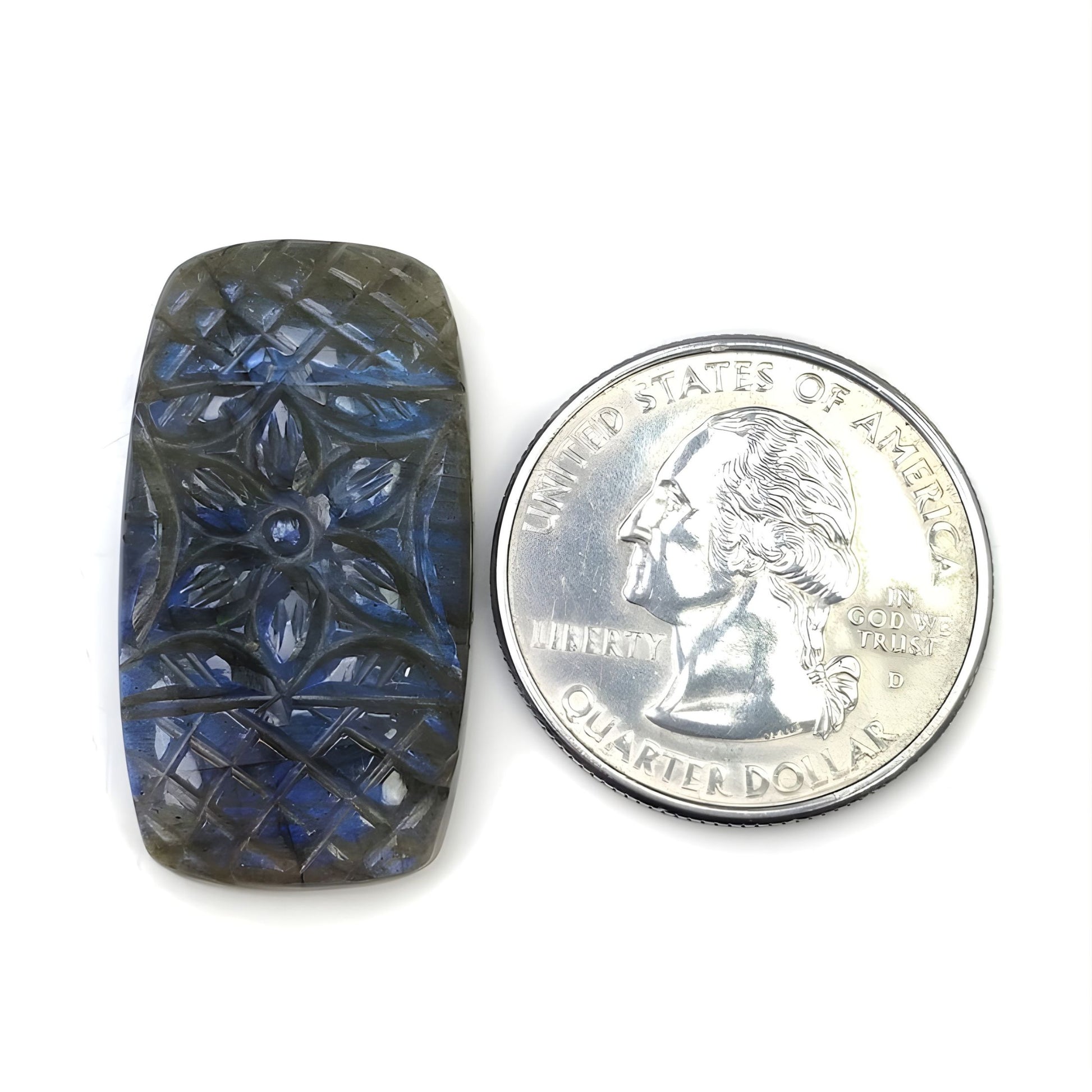 ラブラドライト彫刻宝石