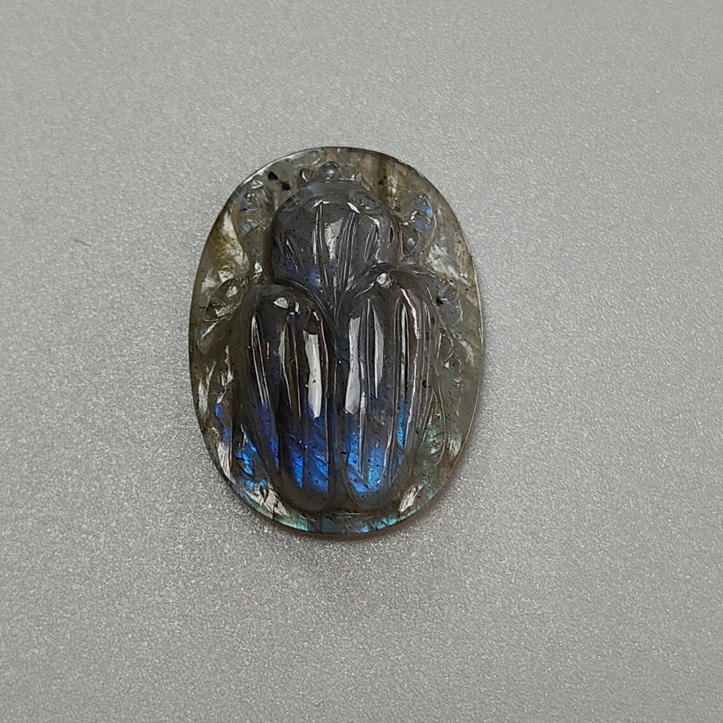 Labradorite Scarab Carving