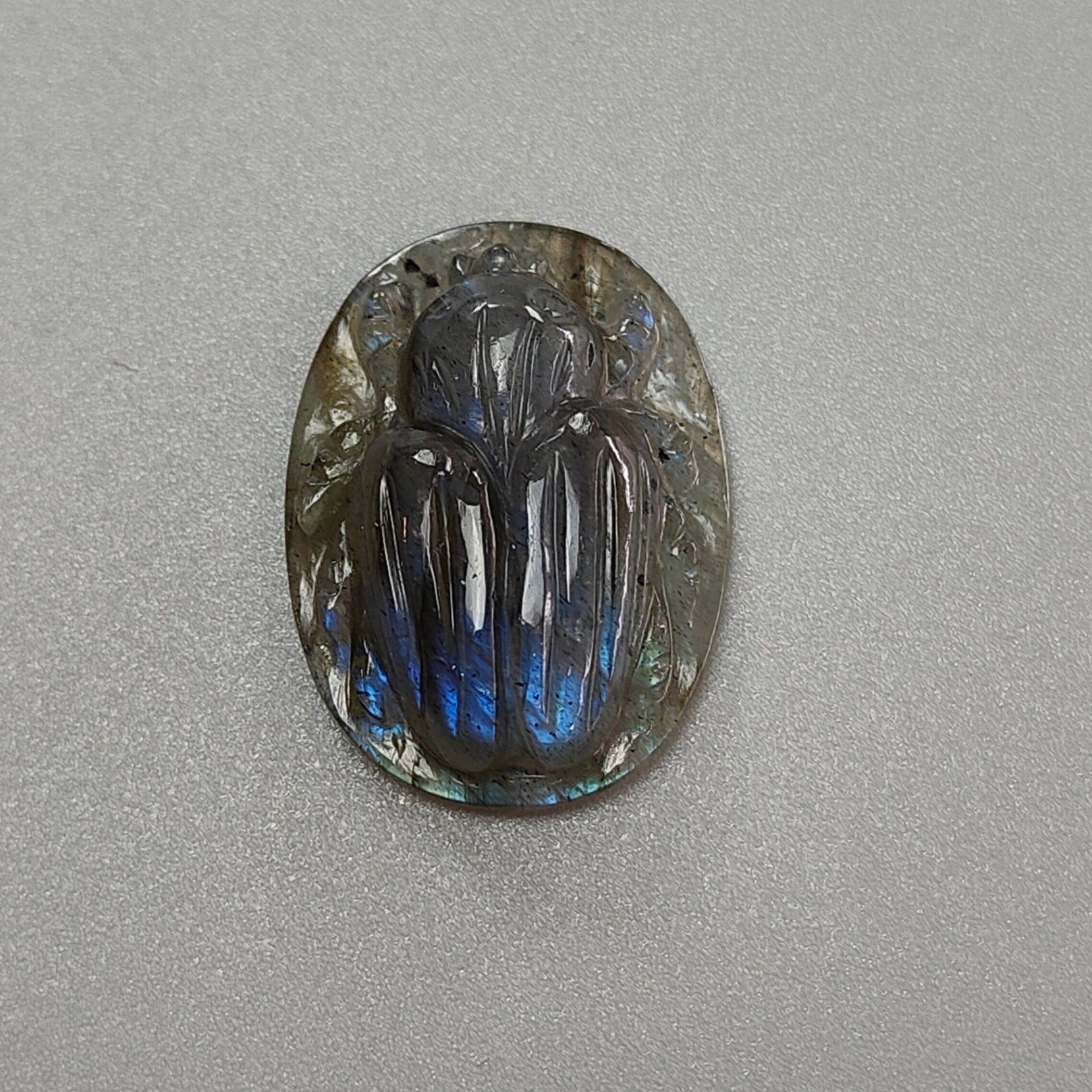 Labradorite Scarab Carving