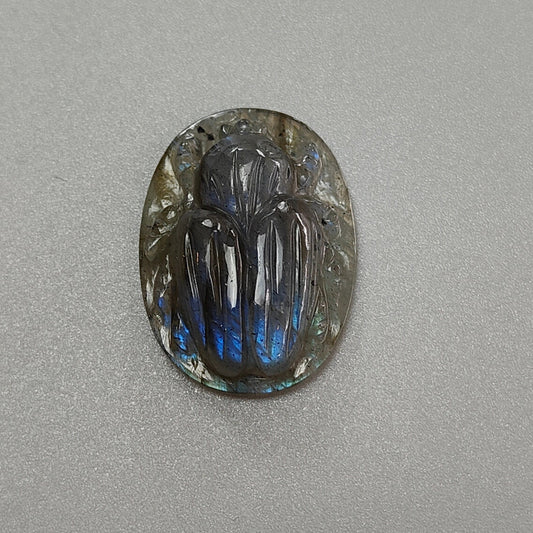 Labradorite Scarab Carving