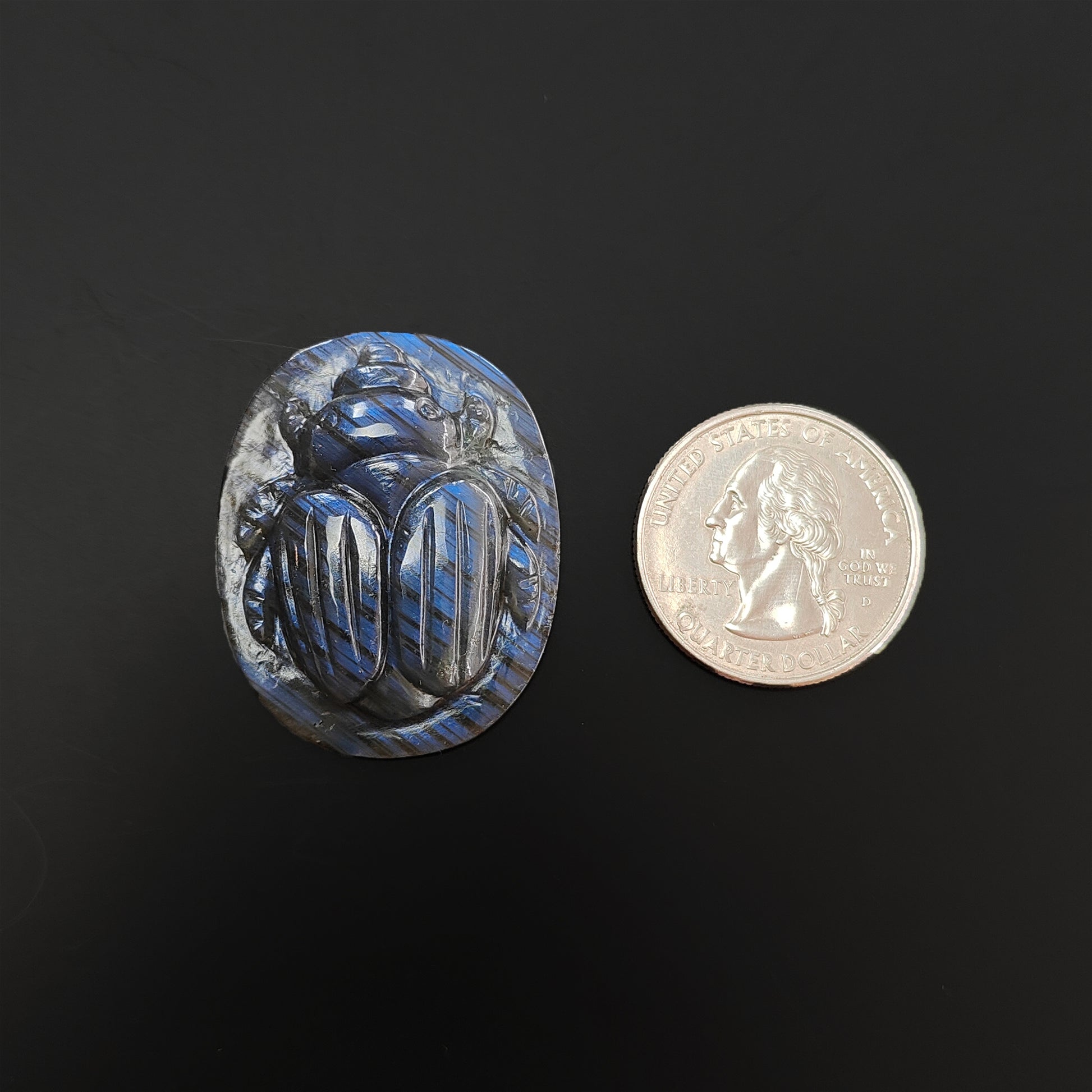 拉长石圣甲虫雕刻