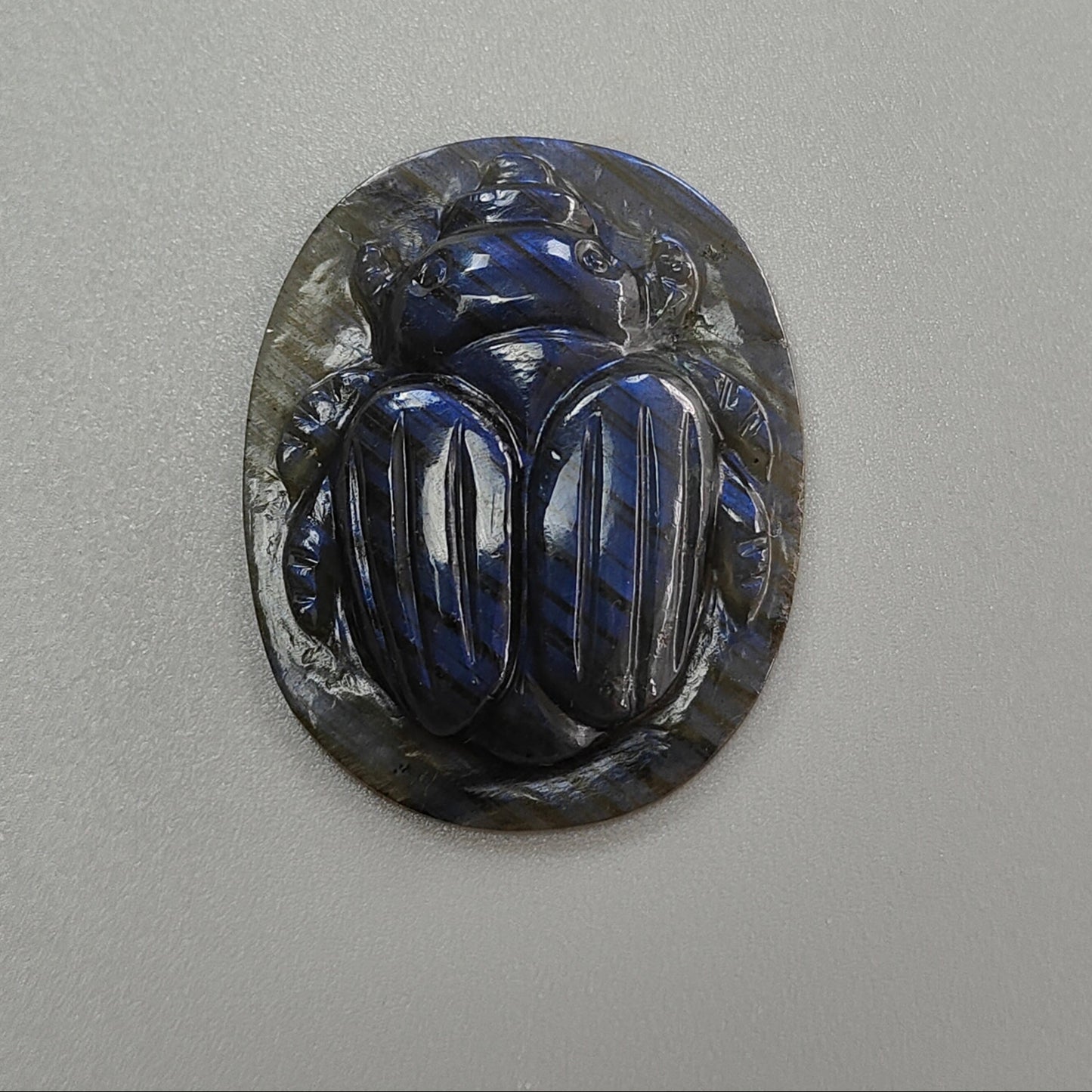 Labradorite Scarab Carving