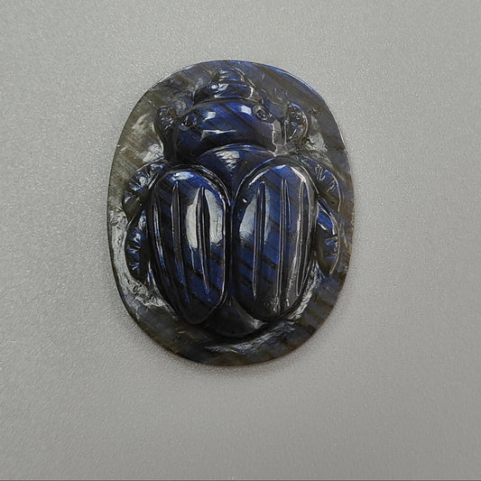 Labradorite Scarab Carving