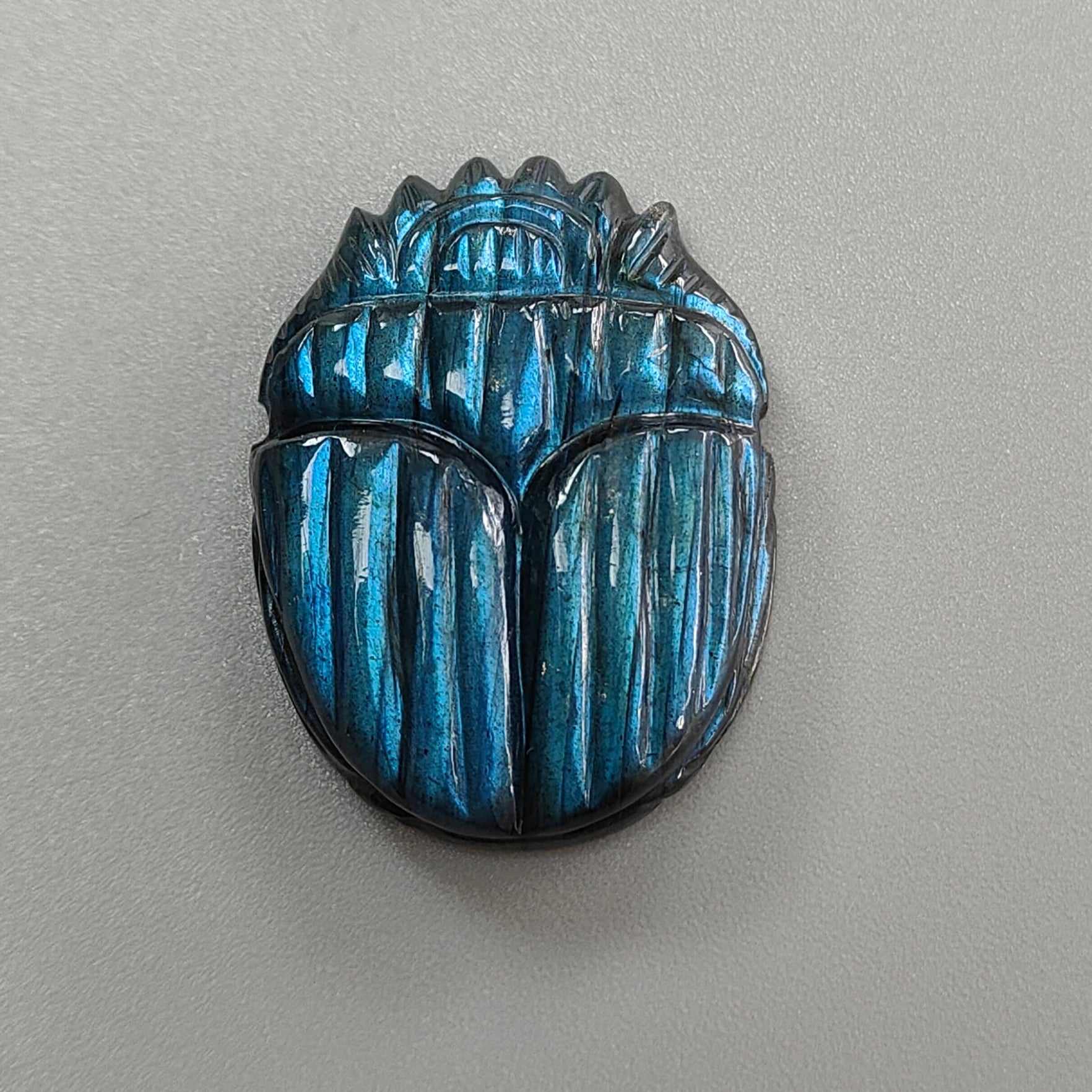 Labradorite Scarab Carving