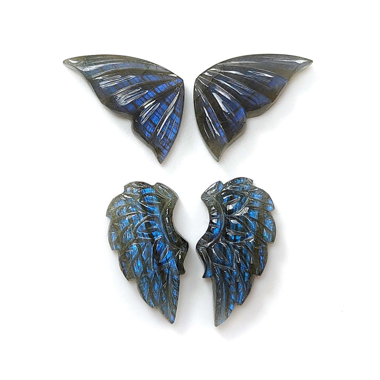 Labradorite Butterfly, Angel Wings Carving