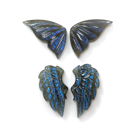 Labradorite Butterfly, Angel Wings Carving