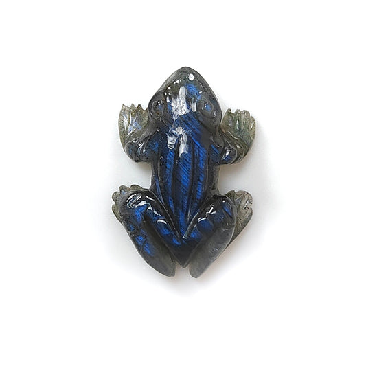 Blue Labradorite Frog Carving