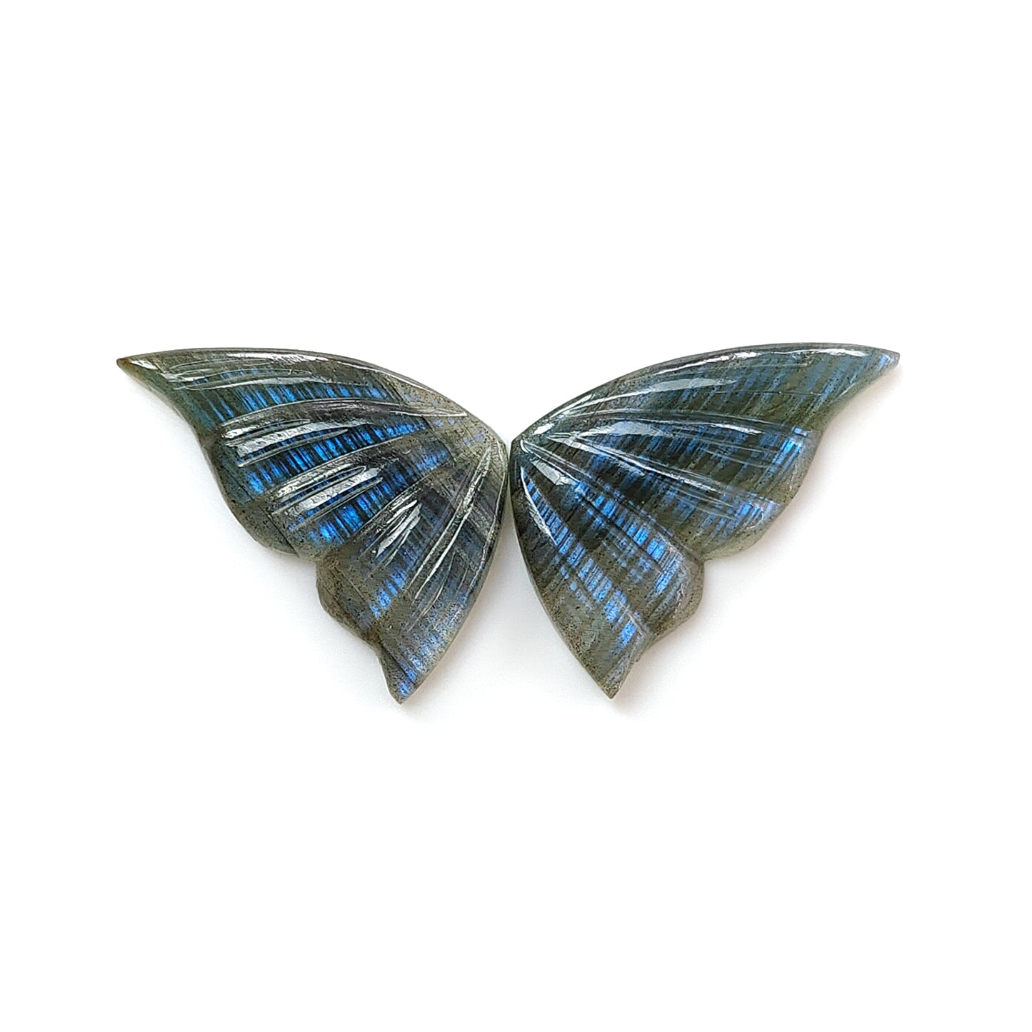 Blue Labradorite Butterfly Carving
